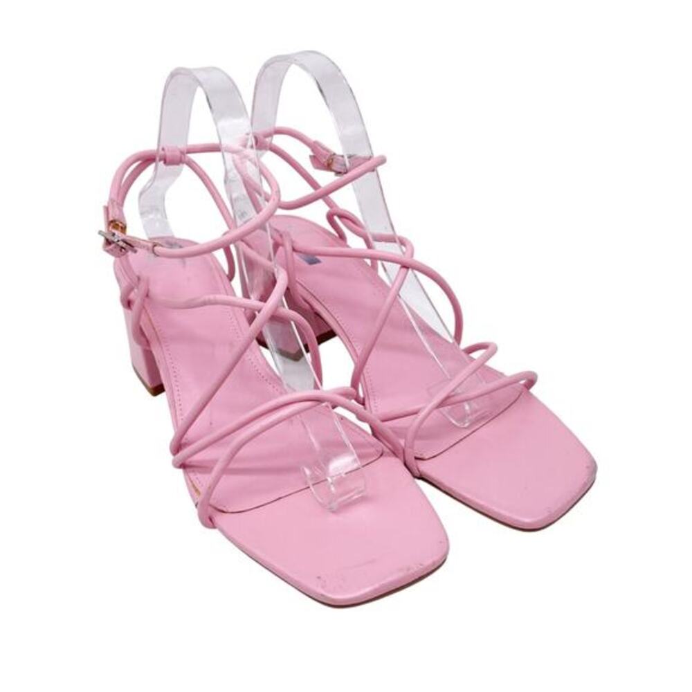 Marc Fisher Women's Nayora Pink Strappy Block Heel Sandal Size 9.5M‎
